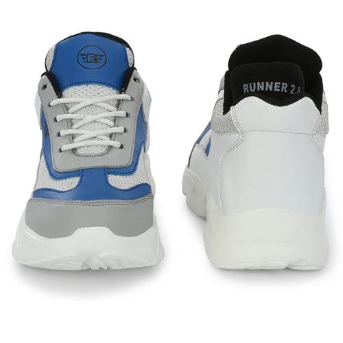 Eego Italy Runner Lightweight Stylish Sports Shoe RUNNER-WHITE-BLUE