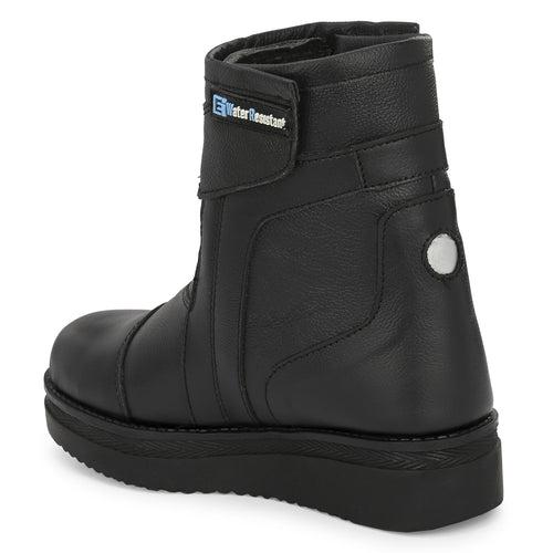 Eego Italy Genuine Leather Water Resistant Women Ridding Boots - RIDER-5-BLACK