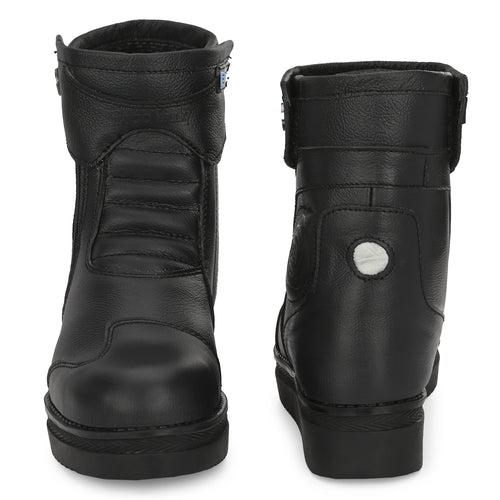 Eego Italy Genuine Leather Water Resistant Women Ridding Boots - RIDER-5-BLACK