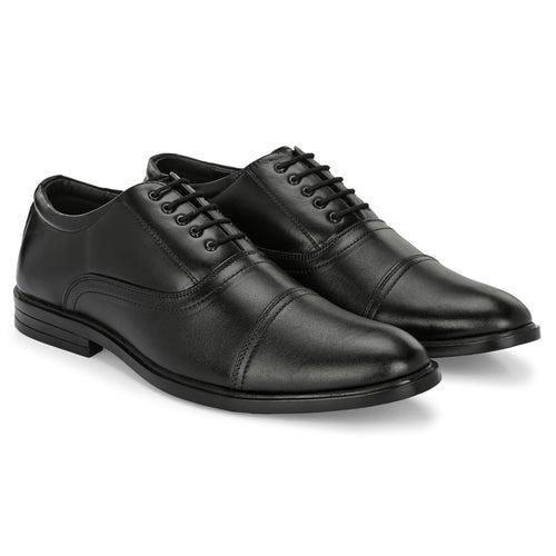 Eego Italy Plus Size Genuine Leather Formal Shoes GT-CHAIN-5-BLACK