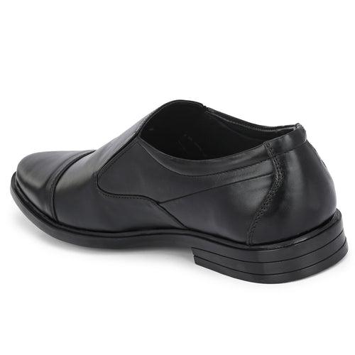 Eego Italy Plus Size Genuine Leather Toe Cap  Slip On Shoes