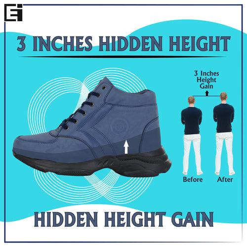 Eego Italy 3 Inch Hidden Height Increasing Casual Outdoor Sneakers Boot In Eva Sole, Height Elevator Boots