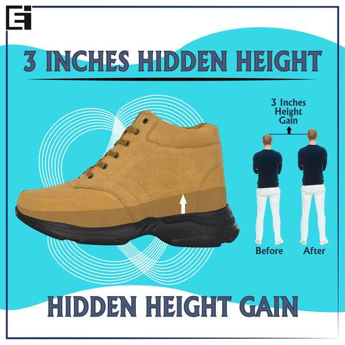 Eego Italy 3 Inch Hidden Height Increasing Casual Outdoor Sneakers Boot In Eva Sole, Height Elevator Boots