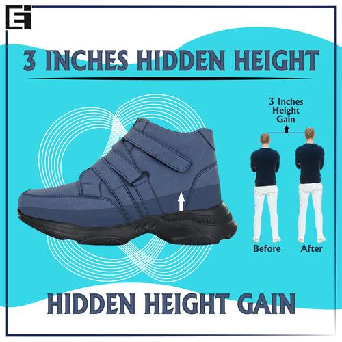 Eego Italy 3 Inch Hidden Height Increasing Casual Outdoor Sneakers Boot In Eva Sole. Height Elevator Boots