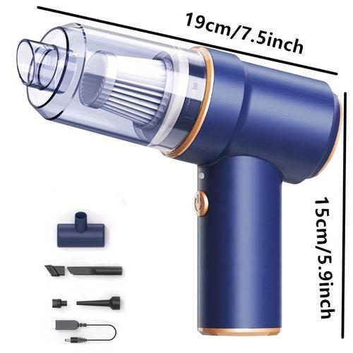Power+ Handheld Vacuum Cleaner 2 in 1 Mini Vaccum Cleaner & Blower for Home & Car-Rechargeable 8000PA Powerful Vacuuming Device