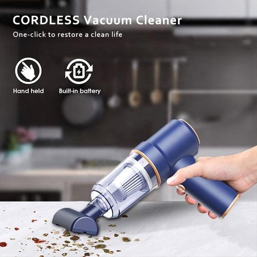 Power+ Handheld Vacuum Cleaner 2 in 1 Mini Vaccum Cleaner & Blower for Home & Car-Rechargeable 8000PA Powerful Vacuuming Device