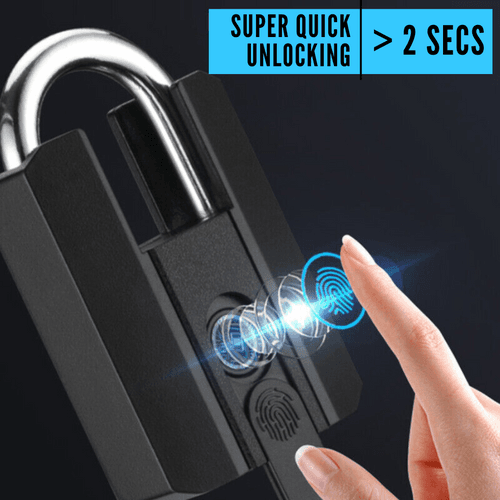 Smiledrive Z+ Smart Door Lock Fingerprint Padlock for Home with Superfast Unlocking IP67 with 3 Unlocking Mechanisms: Fingerprint, Bluetooth & Keys