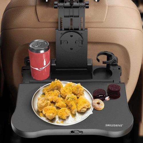 Car Laptop Stand Backseat Tray Table for Cars-Adjustable Kids Travel Food Trays Roadtrip Back Seat Organizer Pastime/Working/Dinning Desk