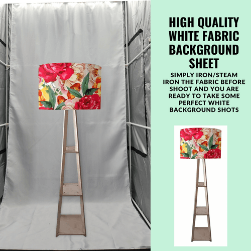 Smiledrive Photography Light Box Photo Studio Booth for Model Shoots Soft Box-200 cm, 6 LEDs, 1 PP Background Sheet