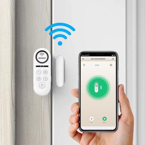 Smart Door Window Open Sensor Alarm WiFi Security System for Home Office with Phone App Alerts and 120dB loud Siren