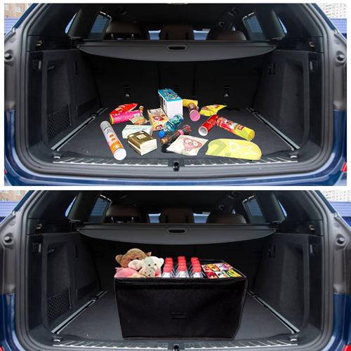 Smiledrive Car SUV Boot Organizer Collapsible Trunk Storage Multi Compartment Box with Lid –Made in India