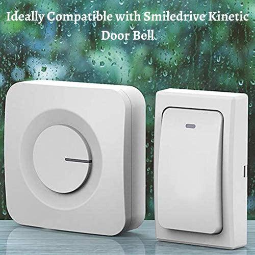 Long Range Kinetic Doorbell Remote Switch Waterproof Transmitter - White