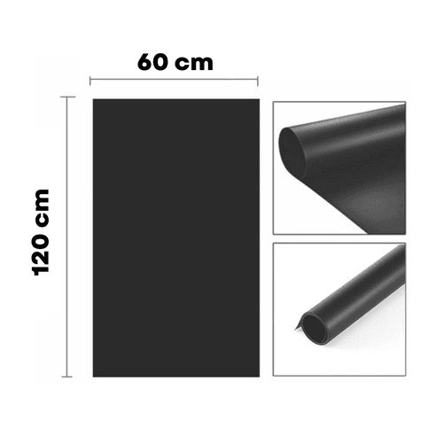 Background for Photography Sheets Studio Photo Backdrops- Washable PP Plastic 60cm x 120 cm (2 pcs, black & white)- Made in India