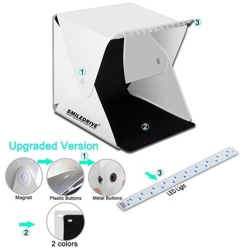 Mini Portable Professional Photo Light Booth Product Photography Booth Studio with 4 LED Strips – 40x40x40 cm - Made in India