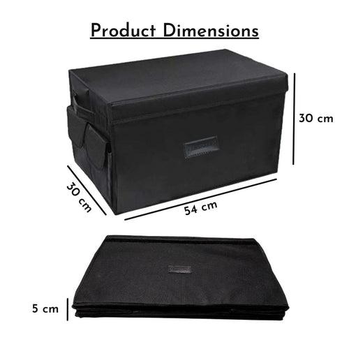 Smiledrive Car SUV Boot Organizer Collapsible Trunk Storage Multi Compartment Box with Lid –Made in India