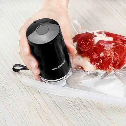 Handy Food Vacuum Sealer Machine Kit for Food Preservation with 5 Storage bags – Ideal Bags for Sous Vide Cooking
