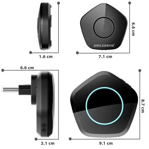 Long Range Wireless Remote Doorbell-Weatherproof Bell with 500ft+ operating range, 50+ chimes