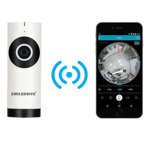 Panoramic WIFI IP CCTV Security Cam 180 degree fish eye view-Wireless Survelliance 720P HD Cam