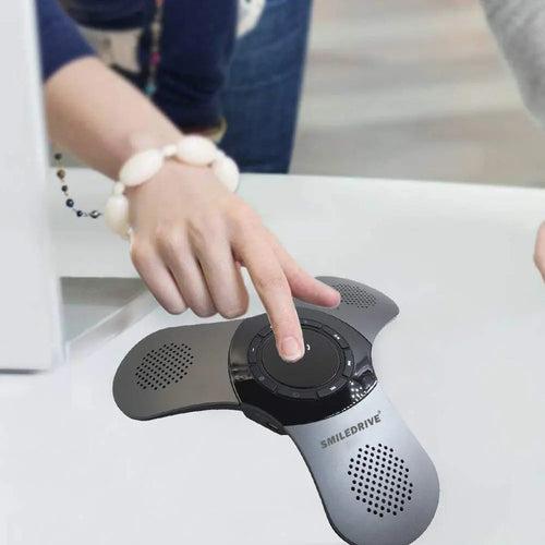 Portable Bluetooth Mobile Conference Call Speaker with Omnidirectional Mic, Echo & Noise Cancellation (REFURBISHED)