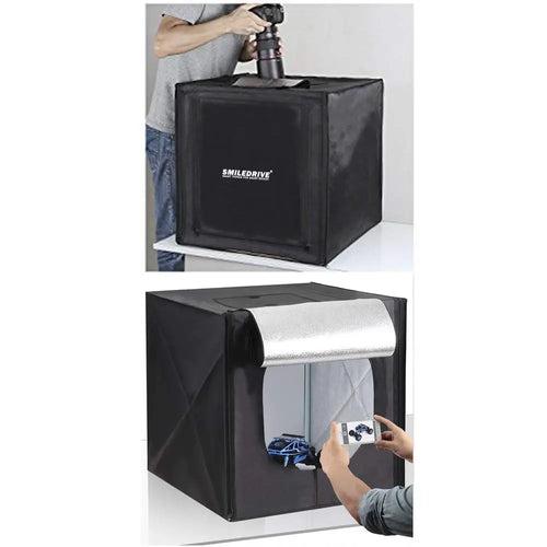 Portable Photo Booth Light Box Product Photography 43 CM Studio with 2 LED Lights-Made in India