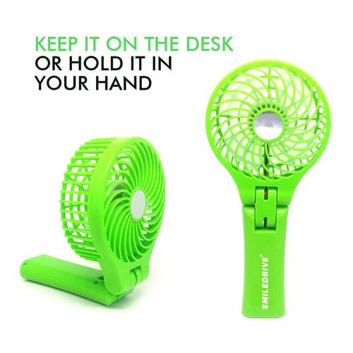 Powerful Handheld Rechargeable Desk Fan-4000mAH Foldable Portable Design