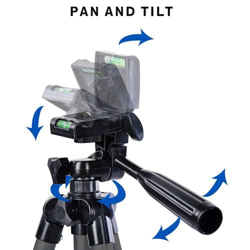 Smiledrive 105 cm Portable Tripod Stand Holder for Mobile Phones & Camera, Photo/Video Shoot