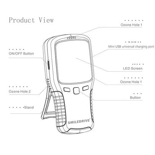 Smiledrive Portable Ozone Generator Object Surface Disinfectant Sterilizer Air Purifier Odor Eliminator Sterilizing Machine