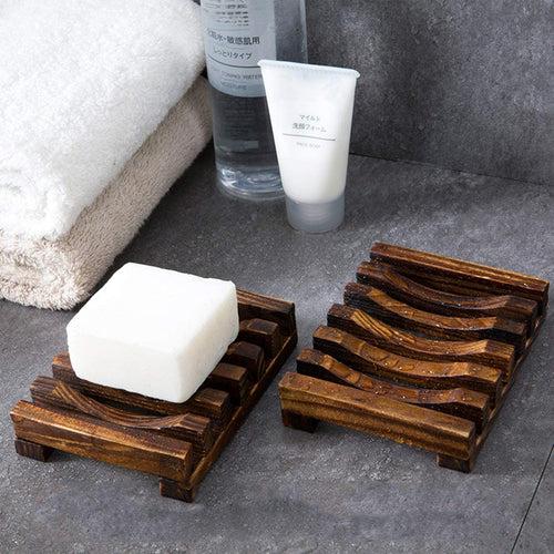 Smiledrive Soap Saver Holder Wooden Dish for Bathroom Kitchen Sink Teak Wood - Brown