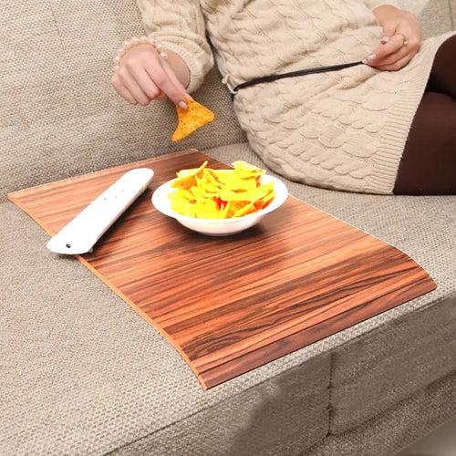 Teakwood Sofa Armrest Tray Couch Table Mat for Drinks Snacks - Made in India