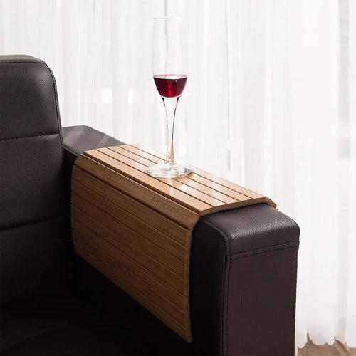 Teakwood Sofa Armrest Tray Couch Table Mat for Drinks Snacks - Made in India