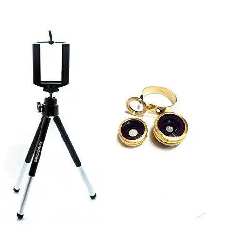 Universal Mobile 3 In 1 Lens Kit With Wide, Macro & Fisheye Lens + Mobile Tripod
