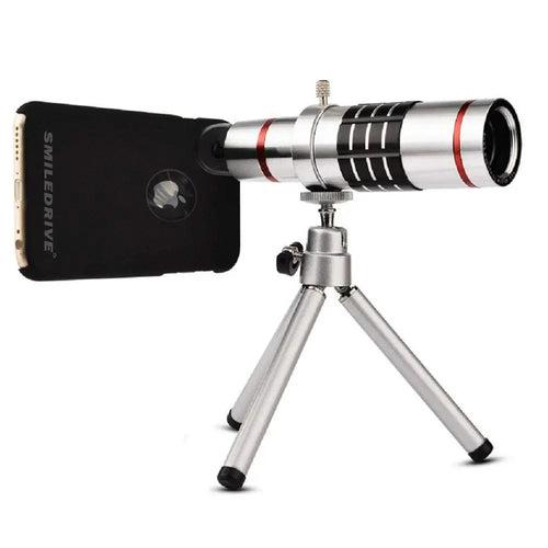 iPhone 18x Optical Zoom Lens Kit Set with Tripod & Back Case-All Models Available