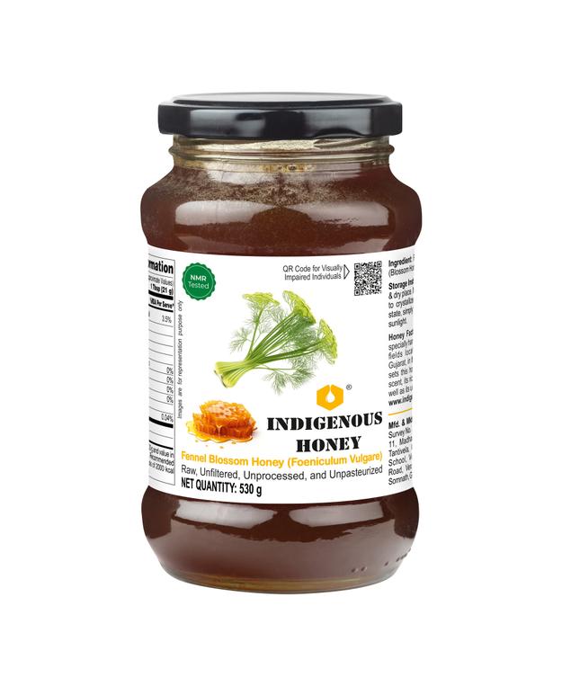 Natural Raw Fennel Honey - Unpasteurized, Unfiltered Delight