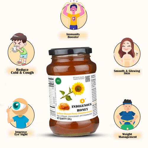Natural Sunflower Honey | Unprocessed & Pure | Indigenous Honey