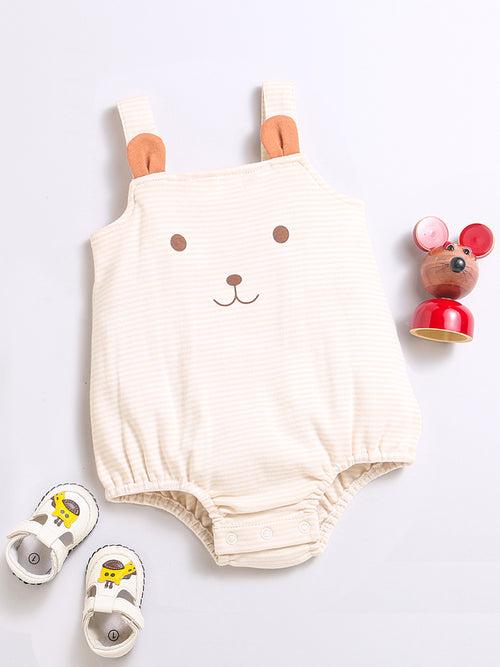 Sleeveless Bear Bodysuit For Unisex Baby.