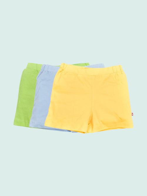 Multi-Color Assorted Short Sets (Pack Of 3) For Baby Boy