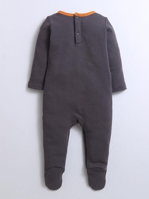 Round Neck Long Sleeve Romper For Unisex Baby