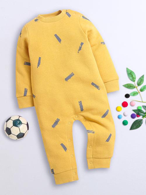 Round Neck Long Sleeve Romper For Unisex Baby