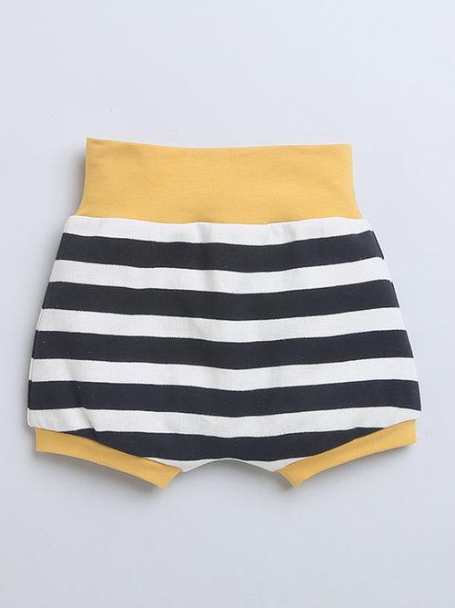 Black Stripe Lap Top With Bloomer/Top & Bottom Sets For Baby Boy