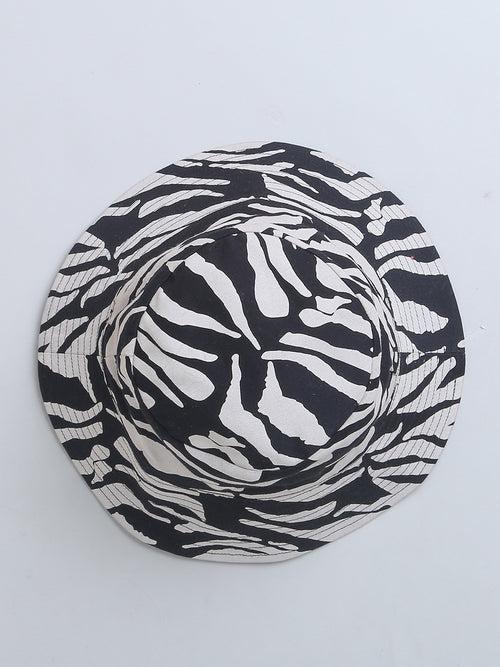 Tiger Print Reversible Hat For Unisex Kids