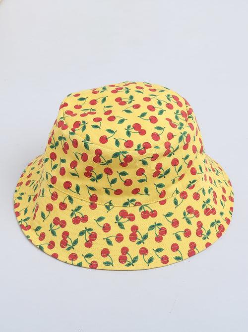 Tomato Print Reversible Hat For Girls