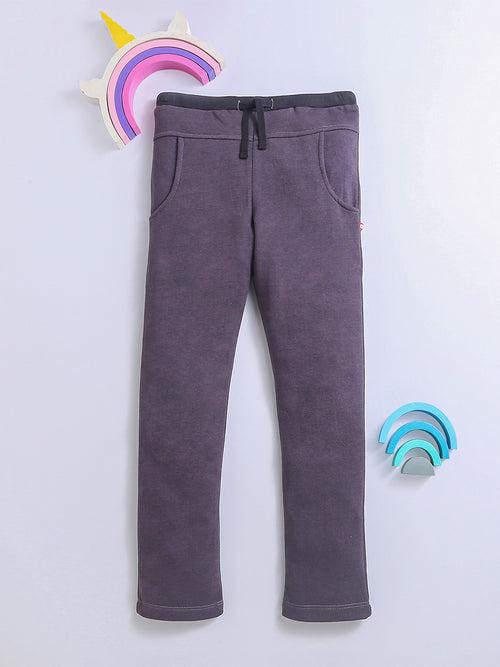 Fleece Black Track Pant/ Legging for Boys