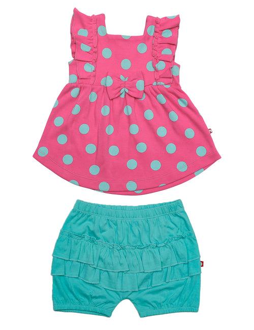 Dress & Shorts Set (Top & Bottom Set) For Baby Girls