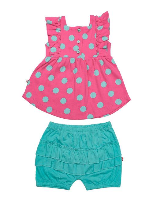 Dress & Shorts Set (Top & Bottom Set) For Baby Girls