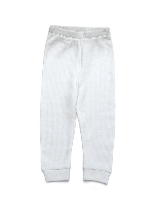 White Color Warmer Thermal Bottoms/Pants For Unisex Kids (Boy & Girls)