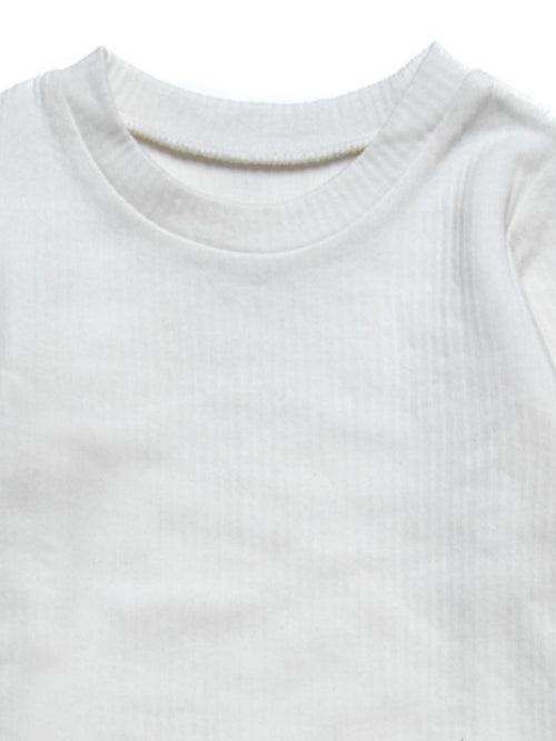 White Color Warmer Thermal Vest For Unisex Kids (Boy & Girls)