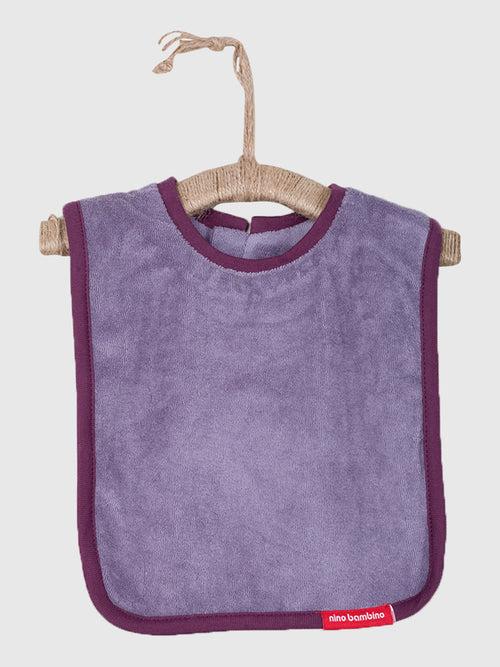 Purple Color Infant/Baby Bib With Bottle Drip.