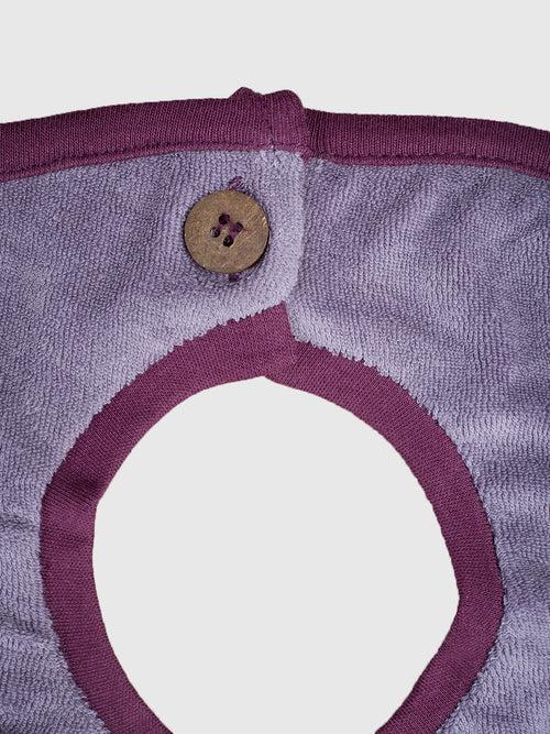 Purple Color Infant/Baby Bib With Bottle Drip.