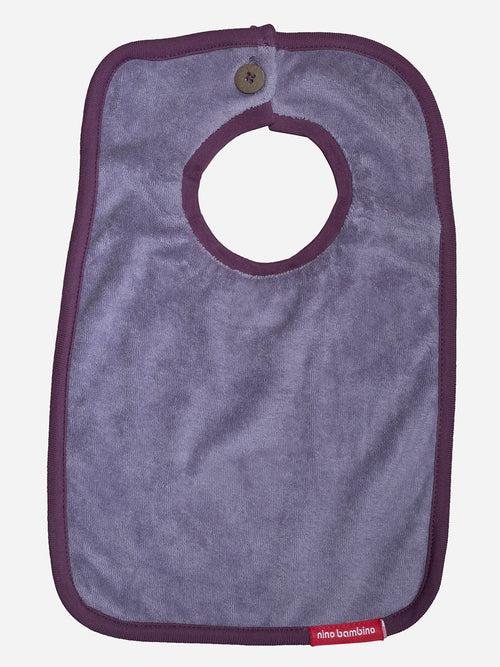 Purple Color Infant/Baby Bib With Bottle Drip.