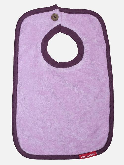 Pink Color Infant/Baby Bib With Bottle Drip Cover Set (Large Bib + Bottle Drip Bib) - 2 Pieces Set